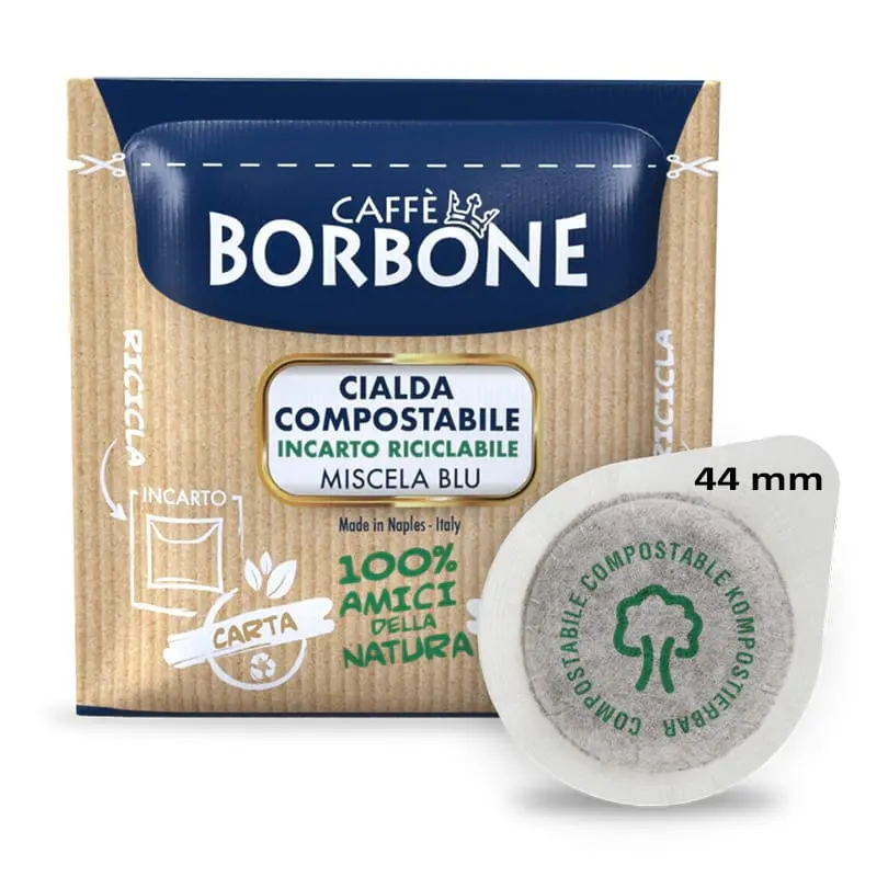 150 Cialde filtro carta 44 Borbone miscela Blu