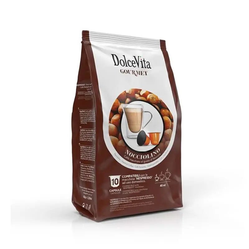 10 Capsule Nocciolino Dolce Vita compatibili Nespresso