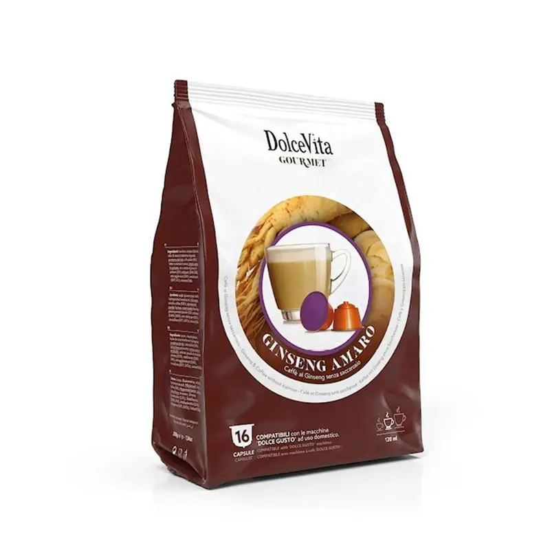 16 Capsule Ginseng Amaro Dolce Vita compatibili Nescafè Dolce Gusto