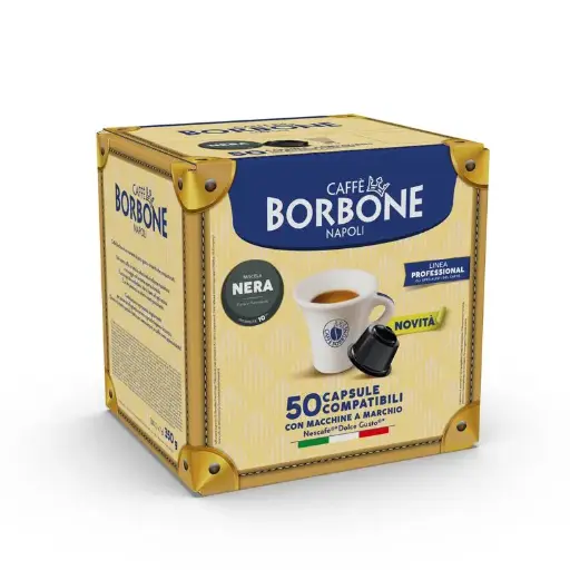 50 Capsule Borbone miscela Nera compatibili Nescafè Dolce Gusto