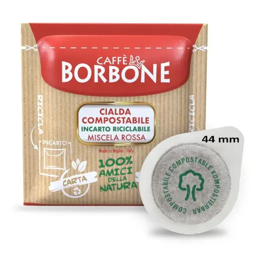 150 Cialde filtro carta 44 Borbone miscela Rossa